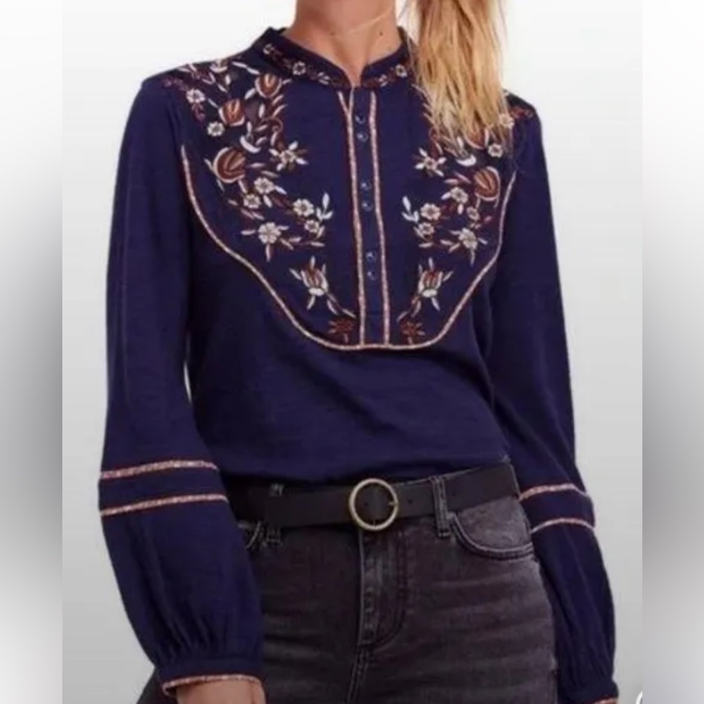 Free People Sundance Kid western Top